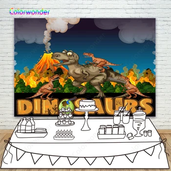 Dinosaur Theme Photography Background Mother with Her Dinosaur Baby 7x5ft Jurassic Era Volcano with Forest Baby Shower Backdrops
Dinosaur Theme Photography Background Mother with Her Dinosaur Baby 7x5ft Jurassic Era Volcano with Forest Baby Shower Backdrops