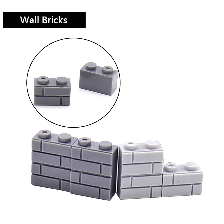 50PCS 1x2 Dots Creative DIY Military City Wall Bricks Accessories Compatible legoed Army WW2 Building Blocks Toys For Children 
50PCS 1x2 Dots Creative DIY Military City Wall Bricks Accessories Compatible legoed Army WW2 Building Blocks Toys For Children