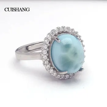 CSJ Natural larimar Ring Sterling 925 Silver new fashion and trendy style fine jewelry for Women Ladies Wedding Engagement Gift
CSJ Natural larimar Ring Sterling 925 Silver new fashion and trendy style fine jewelry for Women Ladies Wedding Engagement Gift