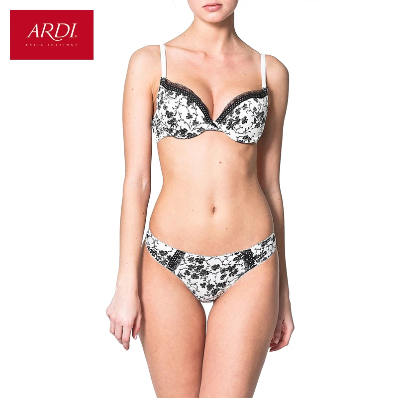Woman's Push Up Bra and Briefs of String Set Underwear Satin Floral Printing 70 75 80 A B C D ARDI Free Delivery S2021-03
Woman's Push Up Bra and Briefs of String Set Underwear Satin Floral Printing 70 75 80 A B C D ARDI Free Delivery S2021-03