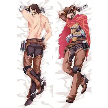 

New Japanese BL Male Characters Anime Game Jesse McCree Throw Otaku Dakimakura Gifts Bedding Hugging Body Pillow Case 150x50 CM