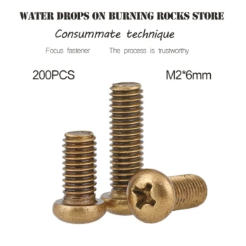 Free shipping GB/T818 200Pcs M2*6mm Round head screws brass Copper screws pan head screws copper PM screws High quality
Free shipping GB/T818 200Pcs M2*6mm Round head screws brass Copper screws pan head screws copper PM screws High quality