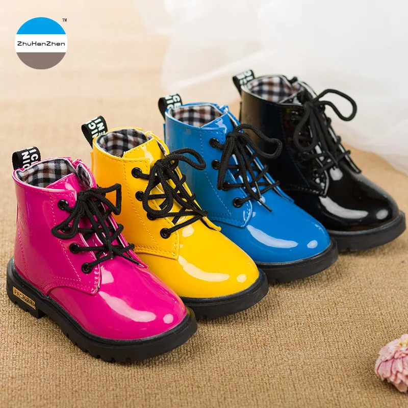 

2018 1 to 11 years old baby girl fashion boots children's short boots kids martin boots cotton boots red blue black EUR 21 - 35
