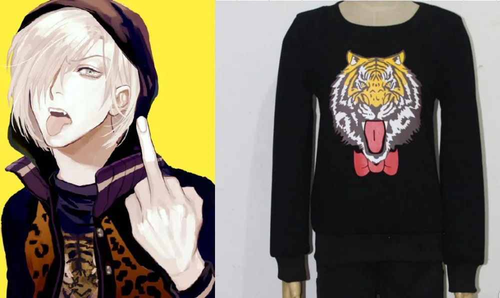 YURI!!!on ICE Yuri Plisetsky Cosplay Costumes Tiger Printed Hoodie Unisex Daily Top 
YURI!!!on ICE Yuri Plisetsky Cosplay Costumes Tiger Printed Hoodie Unisex Daily Top