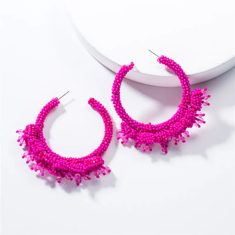 2019 New Summer Fashion European Exaggerated C-type Rice Beads Earrings Retro Temperament Personality Earrings Holiday Earrings
2019 New Summer Fashion European Exaggerated C-type Rice Beads Earrings Retro Temperament Personality Earrings Holiday Earrings