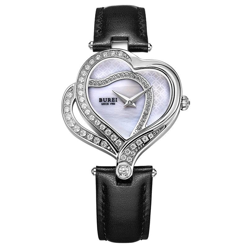 BUREI 13006 Switzerland watch women luxury brand Romantic love heart series Austria diamond silver relogio feminino
BUREI 13006 Switzerland watch women luxury brand Romantic love heart series Austria diamond silver relogio feminino