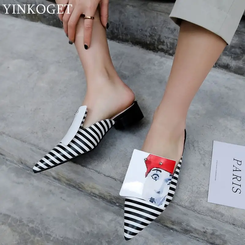 YINKOGET two style full genuine leather high quality women shandals new summer high heel women Slipper office ladies shoes
YINKOGET two style full genuine leather high quality women shandals new summer high heel women Slipper office ladies shoes