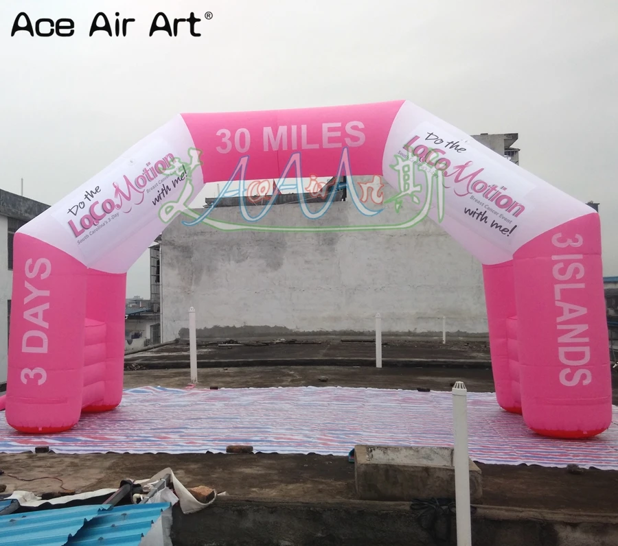 Nice pink and white inflatable start finish line arch,running archway,inflatable gate for event in breast cancer day
Nice pink and white inflatable start finish line arch,running archway,inflatable gate for event in breast cancer day