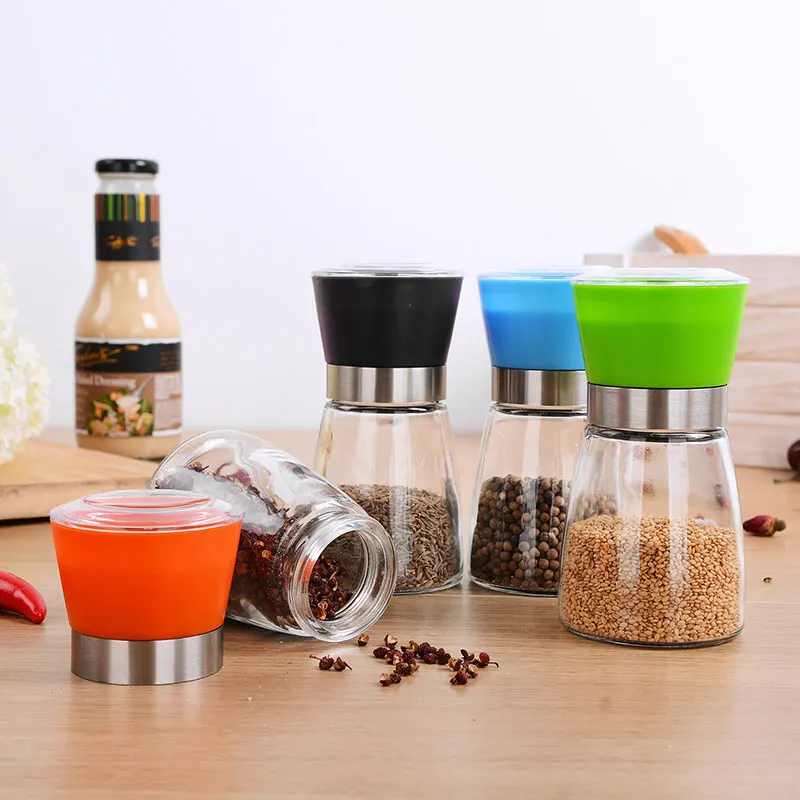 Salt Pepper Mill Grinder Glass Stainless Steel Spice Container Condiment Jar Holder Seasoning Kitchen Tools moedor de pimenta
Salt Pepper Mill Grinder Glass Stainless Steel Spice Container Condiment Jar Holder Seasoning Kitchen Tools moedor de pimenta