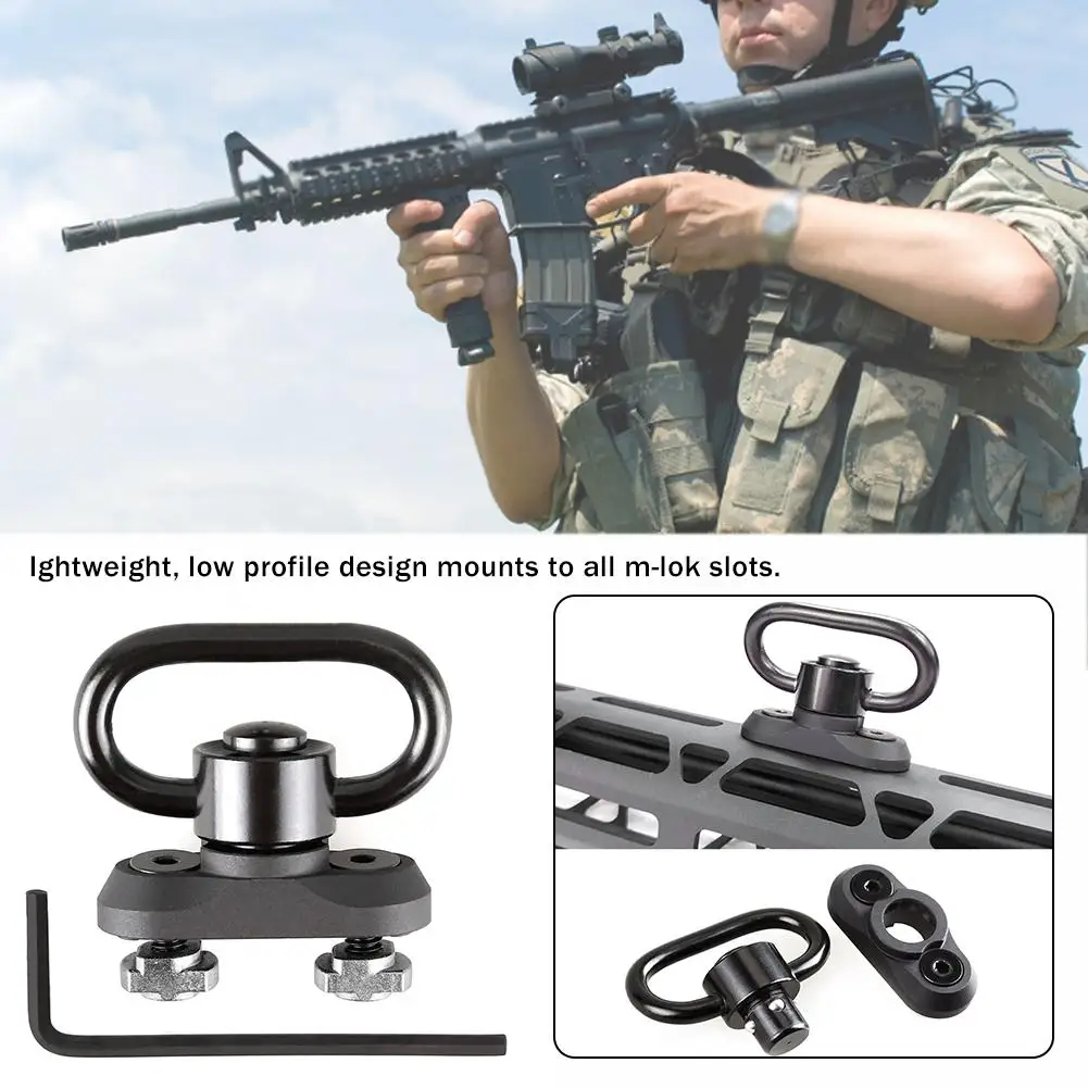 Standard QD Sling Swivel Adapter Rail Mount M-LOK Strap Buckle Metal Strap Loop QD Strap Rail Mount Steel SliSteel Push Button
Standard QD Sling Swivel Adapter Rail Mount M-LOK Strap Buckle Metal Strap Loop QD Strap Rail Mount Steel SliSteel Push Button