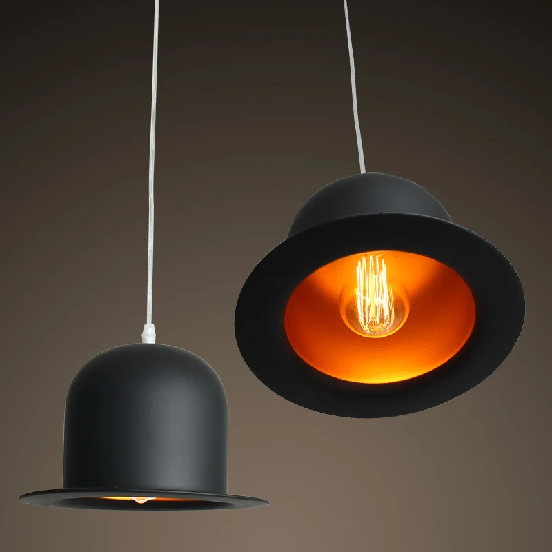 Modern Jazz Top Hat Pendant Lamp Dining Room Jeeves / Wooster Pendant Lights Outside Black Inner Golden Ac110v 220v LED Lighting
Modern Jazz Top Hat Pendant Lamp Dining Room Jeeves / Wooster Pendant Lights Outside Black Inner Golden Ac110v 220v LED Lighting