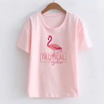 Cute Flamingo Tropical Paradise Printing T Shirt Women Harajuku Vogue 90S Kawaii Style TShirt 2019 New Summer Streetwear T-Shirt
Cute Flamingo Tropical Paradise Printing T Shirt Women Harajuku Vogue 90S Kawaii Style TShirt 2019 New Summer Streetwear T-Shirt