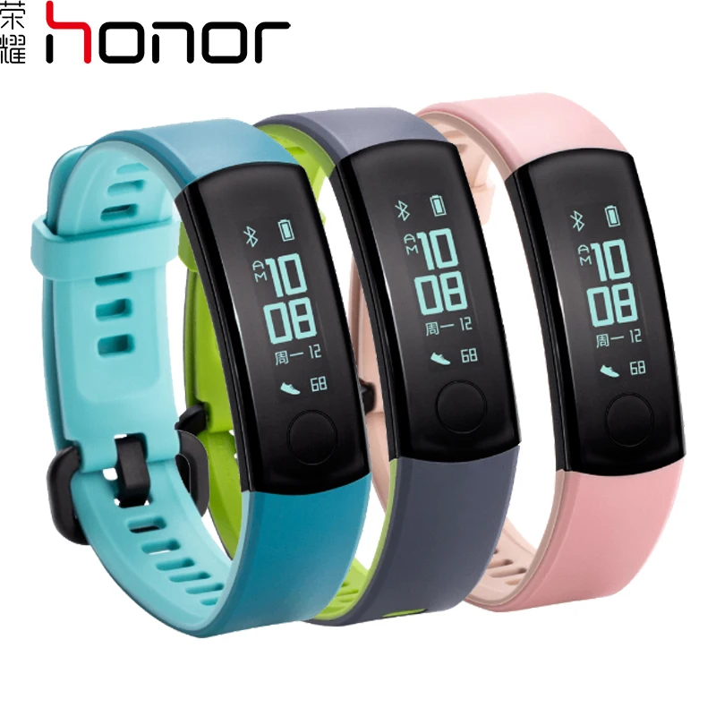 

Original Huawei Honor Band 3 Smart Wristband Bracelet Swimmable 5ATM 0.91" OLED Screen Touchpad Heart Rate Monitor Push Message