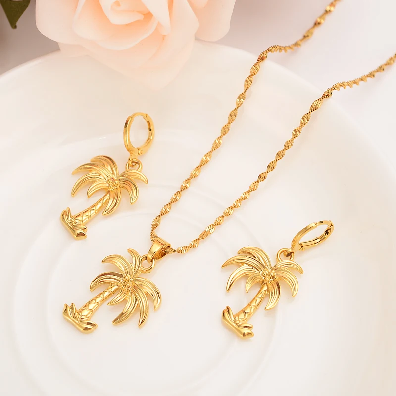 Золотые подвески из Дубая Индия Коко ожерелья серьги цепочки для женщин золотые