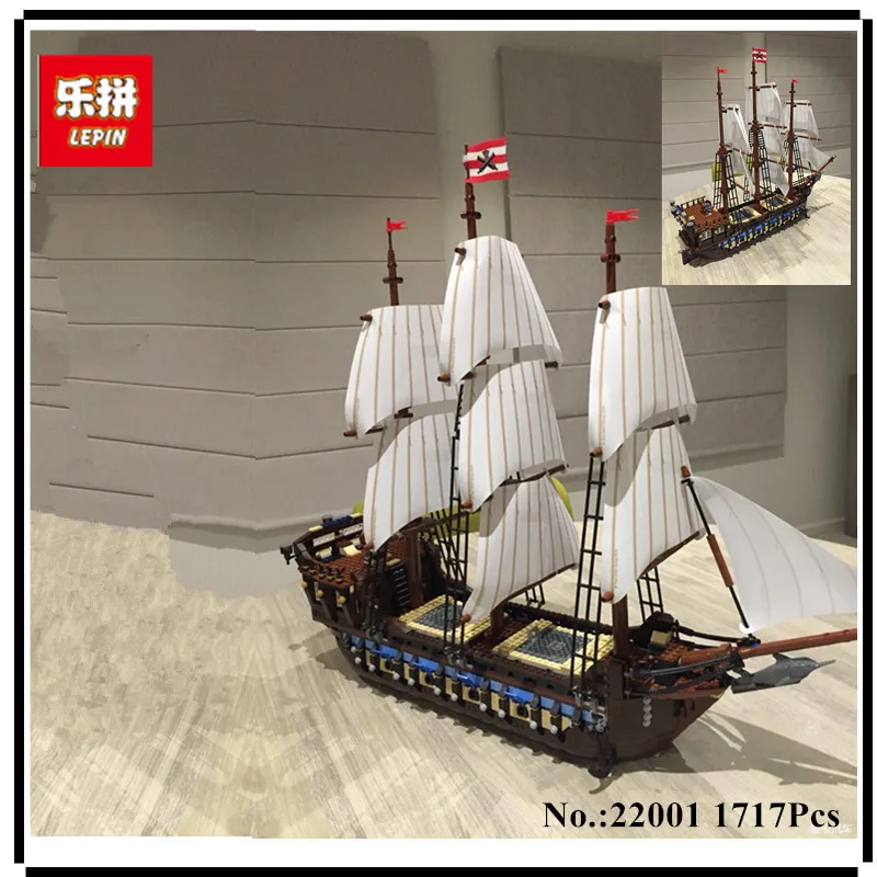 

IN STOCK NEW LEPIN 22001 Pirate Ship Imperial warships Model Building Kits Block Briks Toys Gift 1717pcs Compatible 10210