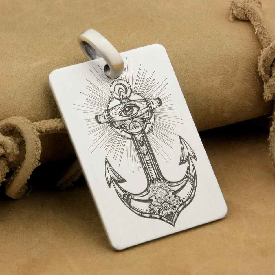 Deep Engraved High Detail 925 Sterling Silver Eyes Anchor Mens Biker Rocker Punk Dog Tag Pendant 9X014 JP
Deep Engraved High Detail 925 Sterling Silver Eyes Anchor Mens Biker Rocker Punk Dog Tag Pendant 9X014 JP