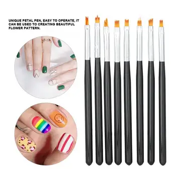 Nail Art Brush 8Pcs Nail Art Pen Brush Set Flower Drawing Painting Petal Gradient Pen Manicure Tool nails accessoires
Nail Art Brush 8Pcs Nail Art Pen Brush Set Flower Drawing Painting Petal Gradient Pen Manicure Tool nails accessoires