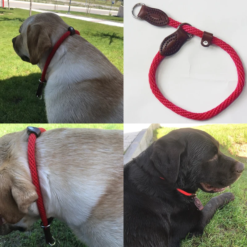 High Quality Leather Nylon Dog Collar Half Choke Chain Dogs Training Pinch Collars For Medium Large Pet Black Red Brown color
High Quality Leather Nylon Dog Collar Half Choke Chain Dogs Training Pinch Collars For Medium Large Pet Black Red Brown color