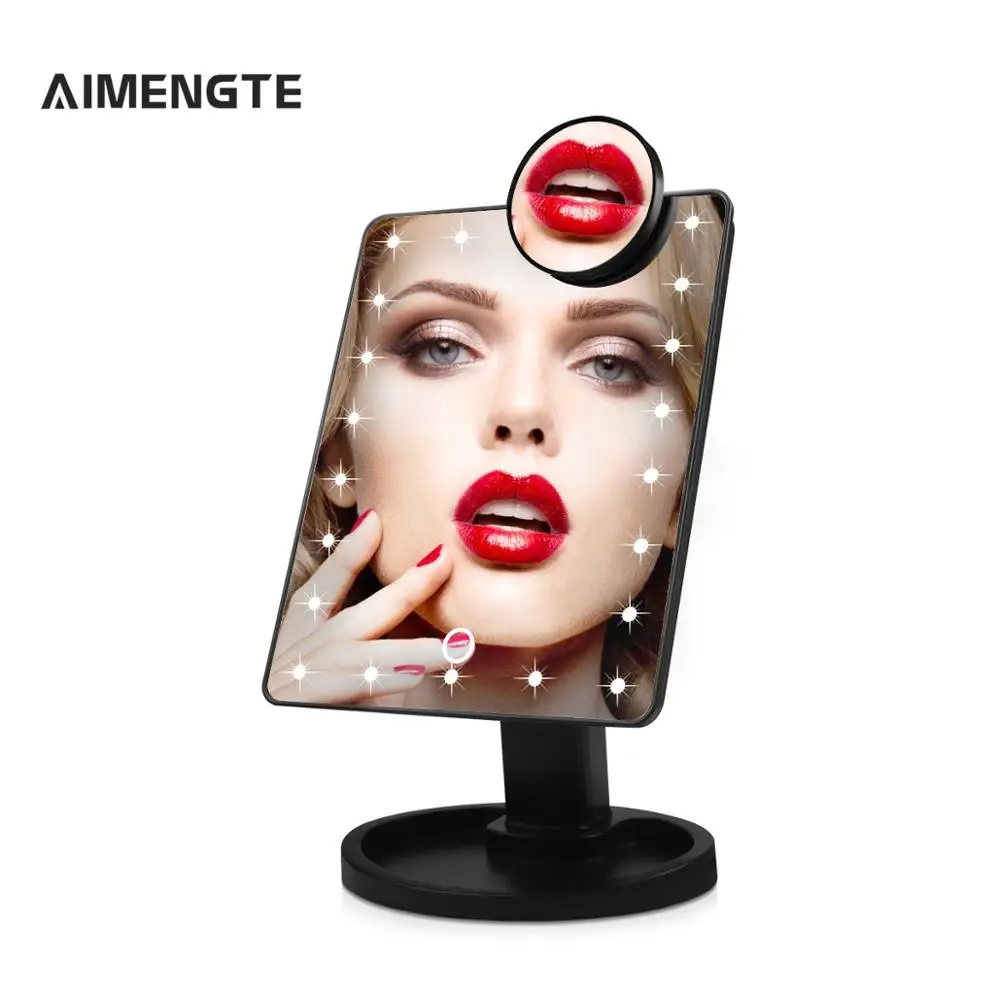 USB LED Professional Lighted Makeup Mirrors Touch Screen 10X Table Desktop Dimmable Vanity Light Bulb for Dressing Table lamp
USB LED Professional Lighted Makeup Mirrors Touch Screen 10X Table Desktop Dimmable Vanity Light Bulb for Dressing Table lamp