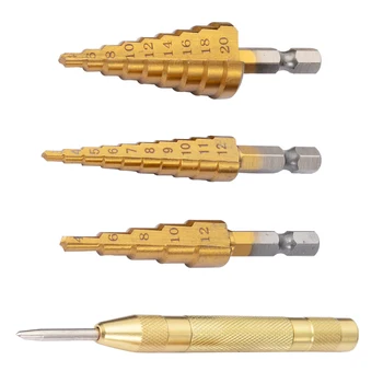 Mayitr 3 Pieces Gold HSS Step Drill New HSS Large Cobalt Hole Titanium Cone Step Drill Bit Cutter With Pouch
Mayitr 3 Pieces Gold HSS Step Drill New HSS Large Cobalt Hole Titanium Cone Step Drill Bit Cutter With Pouch