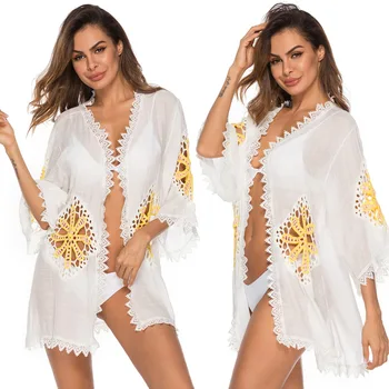 Beachwear Woman Women Swimsuit Bathing Suit Dress Beach Pareo On The Summer Swim Flower Hollow Loose 7 Minutes Long Sleeve
Beachwear Woman Women Swimsuit Bathing Suit Dress Beach Pareo On The Summer Swim Flower Hollow Loose 7 Minutes Long Sleeve
