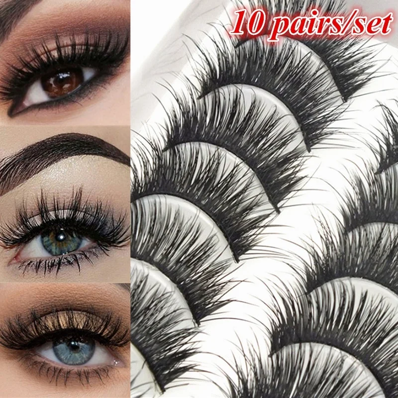 10 Pairs/lot Handmade Natural False Eyelashes Fake Lashes Long Makeup Faux 3D Mink Lashes Eyelash Extension Eyelashes Beauty
10 Pairs/lot Handmade Natural False Eyelashes Fake Lashes Long Makeup Faux 3D Mink Lashes Eyelash Extension Eyelashes Beauty