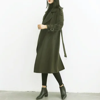 New double-sided 100% cashmere overcoat wool coat women casual solid double breasted outwear sashes coat chic epaulet design l
New double-sided 100% cashmere overcoat wool coat women casual solid double breasted outwear sashes coat chic epaulet design l