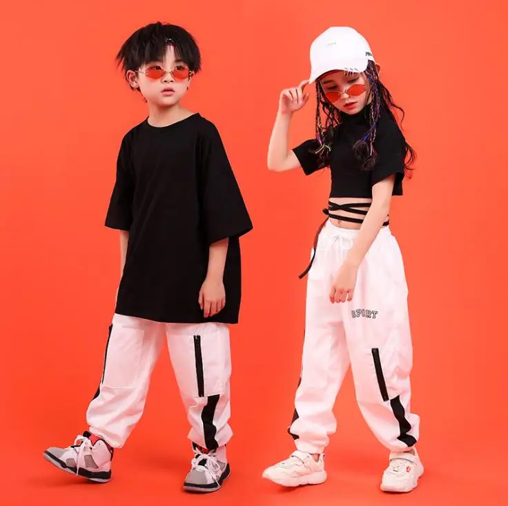 2 Pcs Sets Teenage Girls Boys Hip Hop Jazz Dance Costumes bandage Balck Tops White Pants Kids Sports Suits 8 10 12 14 16 Years
2 Pcs Sets Teenage Girls Boys Hip Hop Jazz Dance Costumes bandage Balck Tops White Pants Kids Sports Suits 8 10 12 14 16 Years