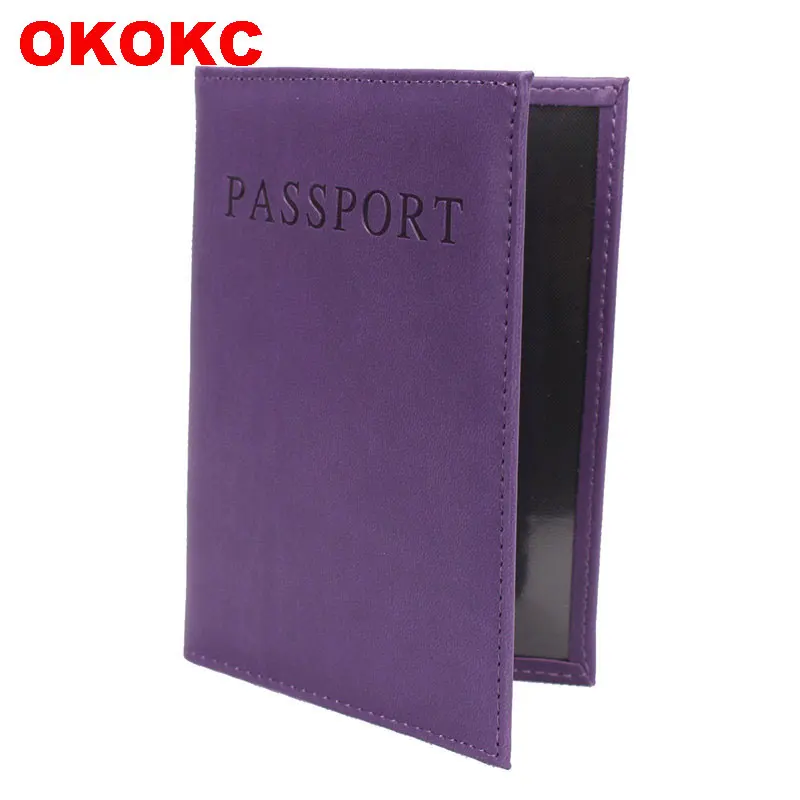 Однотонный чехол для паспорта OKOKC с английским алфавитом высококачественный