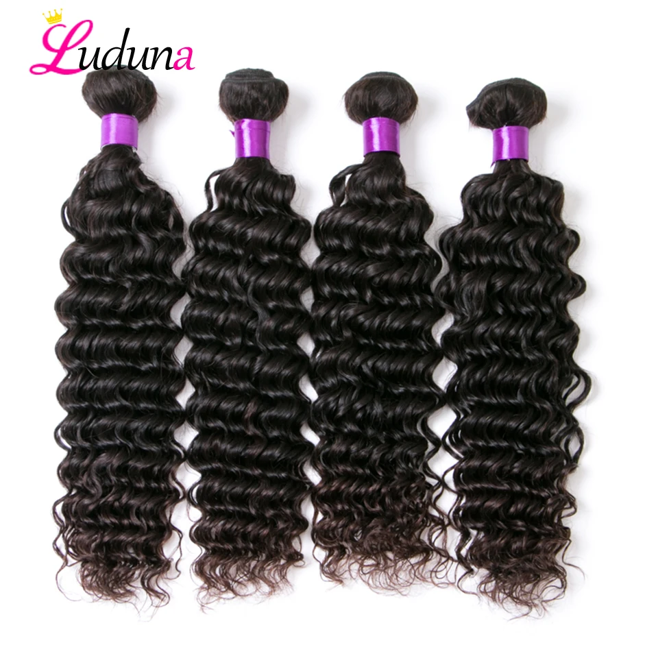 Luduna Indian Deep Wave Bundles 4 Bundles Human Hair Weave Bundles Super Double Drawn Remy Hair Extension Natural Black Color
Luduna Indian Deep Wave Bundles 4 Bundles Human Hair Weave Bundles Super Double Drawn Remy Hair Extension Natural Black Color