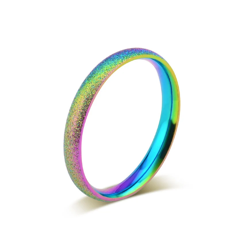 SHEAUTY Rainbow Ring For Women Titanium Stainless Steel Wedding Ring 3MM Wide Gay Pride LGBT Rings Party Jewelry Rough Surface
SHEAUTY Rainbow Ring For Women Titanium Stainless Steel Wedding Ring 3MM Wide Gay Pride LGBT Rings Party Jewelry Rough Surface