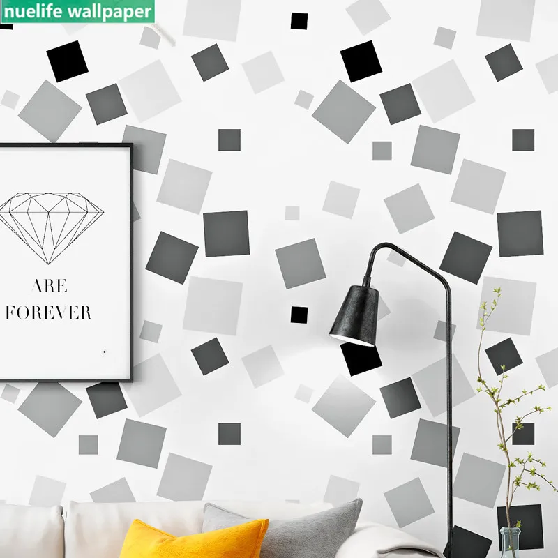 Nordic style black and white plaid geometric pattern wallpaper office bedroom living room TV background decoration wallpaper
Nordic style black and white plaid geometric pattern wallpaper office bedroom living room TV background decoration wallpaper