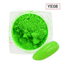 1 pçs fluorescente fósforo verde prego brilhos shinning neon em pó fino glimmer gel polonês pintura pigmento unhas ferramentas trye08(China)
