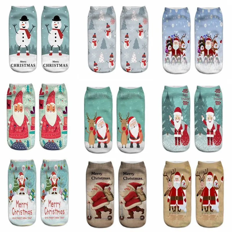 Hot Fashion Unisex 3D Print Cute Santa Claus Socks Low Cut Harajuku Merry Christmas Cartoon Print Warm Soft Cotton Sock
Hot Fashion Unisex 3D Print Cute Santa Claus Socks Low Cut Harajuku Merry Christmas Cartoon Print Warm Soft Cotton Sock