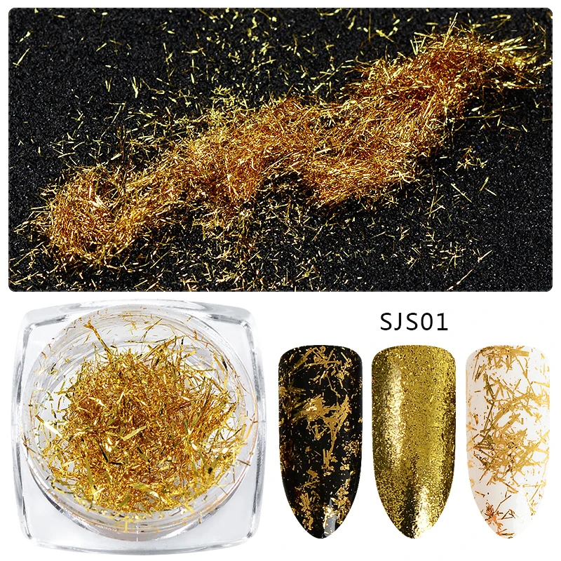 Mtssii Gold Silver Silk Lines Sequins Magic Effect Chrome Powder Mirror Powder Aluminum Foil Flakes Nail Art Glitter Decorations
Mtssii Gold Silver Silk Lines Sequins Magic Effect Chrome Powder Mirror Powder Aluminum Foil Flakes Nail Art Glitter Decorations