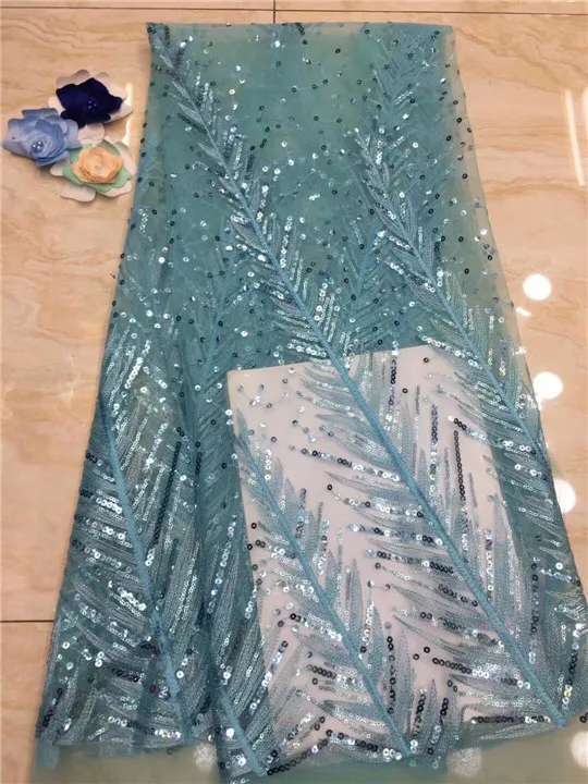 Unique High quality african french tulle fabric with sequins Aqua color, Mesh net lace fabric for nigerian women dress
Unique High quality african french tulle fabric with sequins Aqua color, Mesh net lace fabric for nigerian women dress