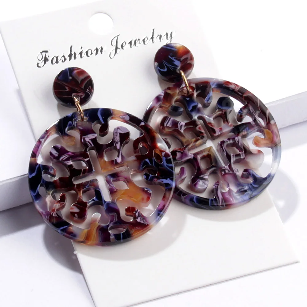 2019 New Fashion Leopard Purple Earrings Acetate Earrings Personality Geometric Round Hallow Acrylic Earrings For Women
2019 New Fashion Leopard Purple Earrings Acetate Earrings Personality Geometric Round Hallow Acrylic Earrings For Women