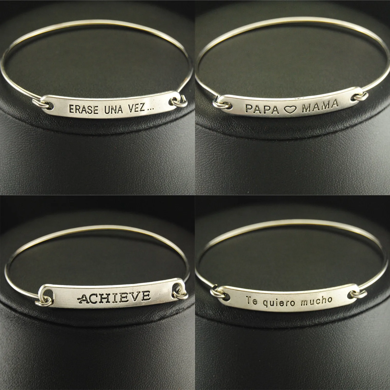1pc Dropshipping Words Charms Cuff Bangle Bracelet For Lover Mother Father Gift French Letter
1pc Dropshipping Words Charms Cuff Bangle Bracelet For Lover Mother Father Gift French Letter