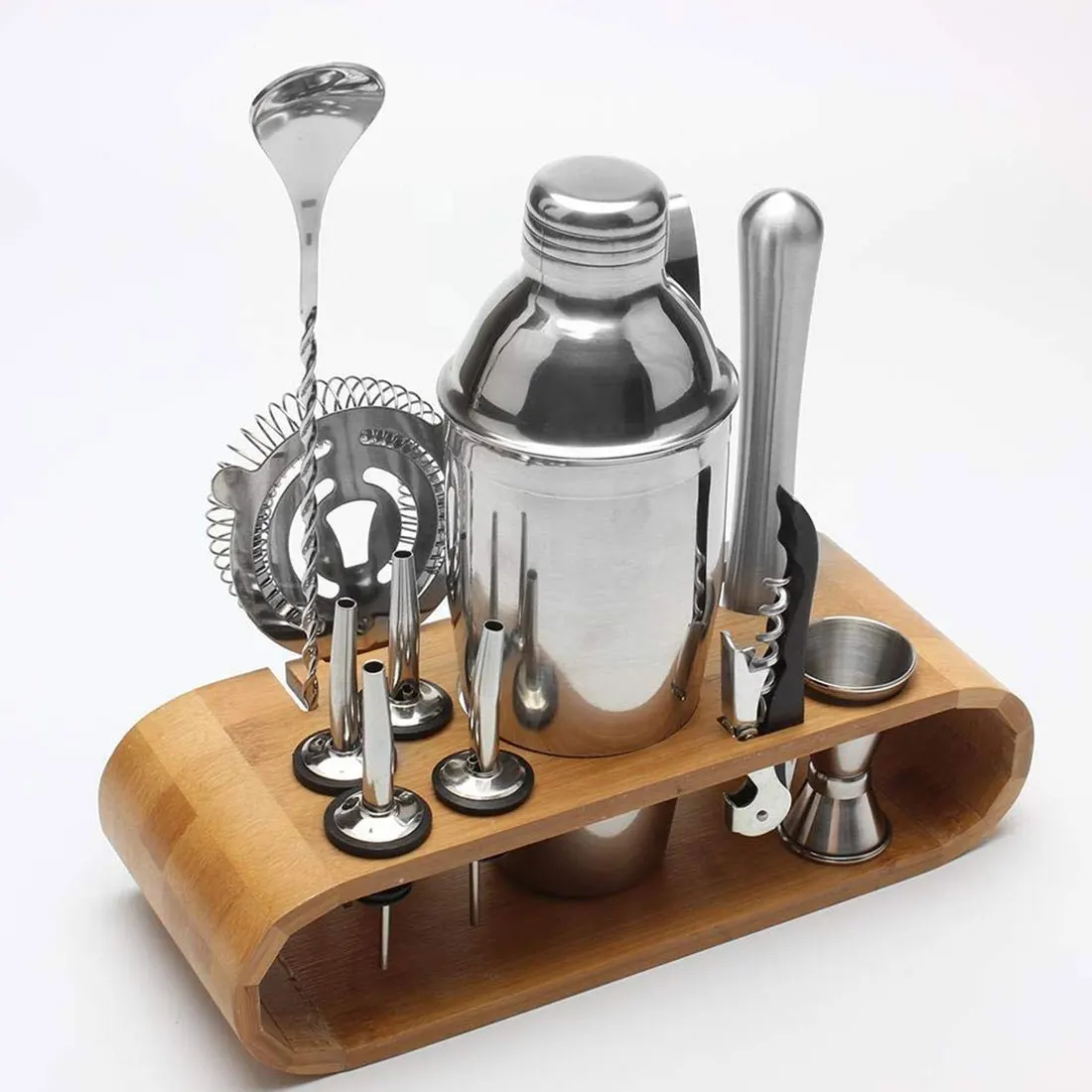 

Bartender Drink Party Bar Tools 12pcs/set 50ML/550ML/750ML Stainless Steel Cocktail Shaker Mixer Wine Martini Boston Shaker