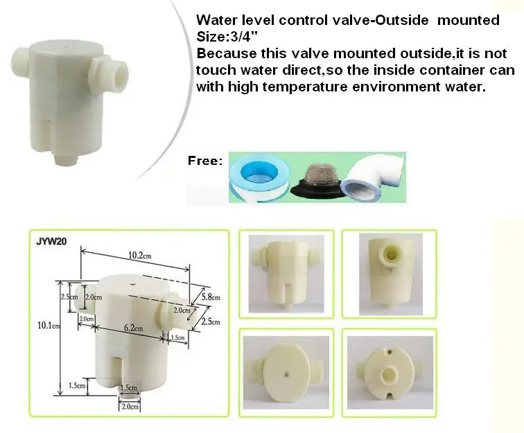 Free Shipping 3/4" Outside mounted Automatic Float Valve Water Level Control Valve For Solar Water Tank Tower Pool
Free Shipping 3/4" Outside mounted Automatic Float Valve Water Level Control Valve For Solar Water Tank Tower Pool