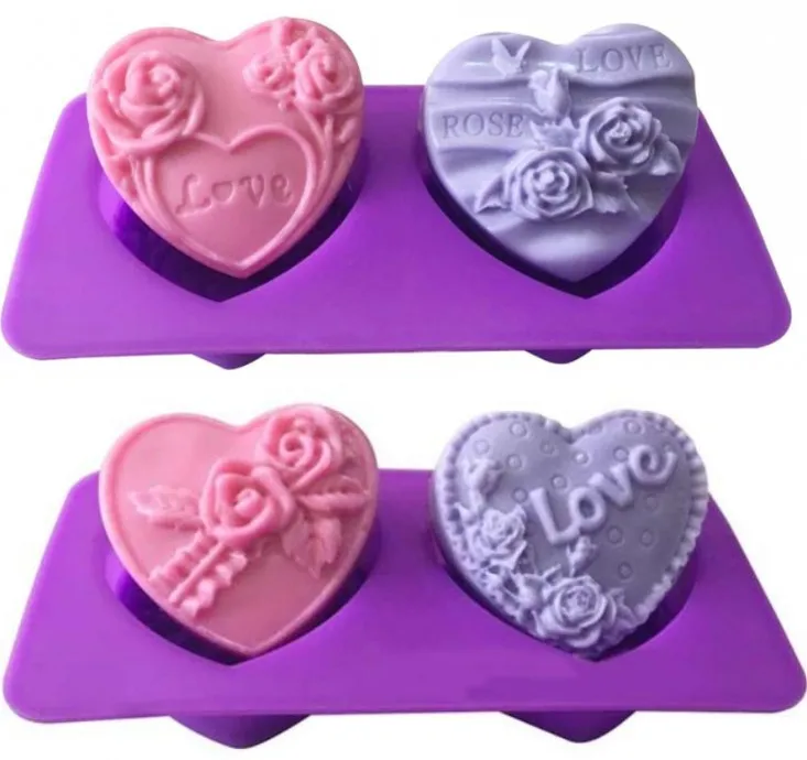 2 Hole 2pcs love Natural Soap Handmade Soap Mold Silicone Cake Ice Modeling Tool Pastry Arts Decorative Kitchen Accessories
2 Hole 2pcs love Natural Soap Handmade Soap Mold Silicone Cake Ice Modeling Tool Pastry Arts Decorative Kitchen Accessories