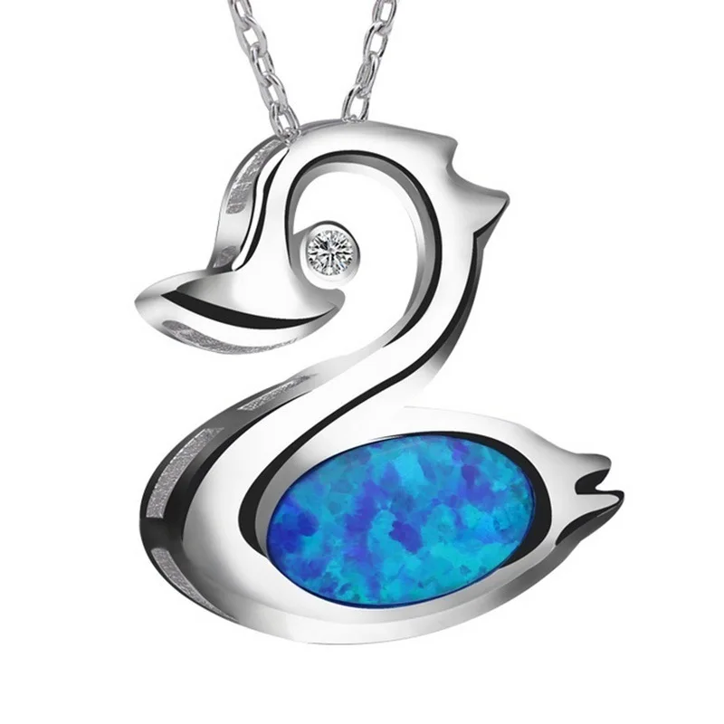 Blue Imitation Opal Choker Pendant Necklace Swan Duck Crystal Charms Necklaces Women Animal Accessories Fashion Boho Jewelry
Blue Imitation Opal Choker Pendant Necklace Swan Duck Crystal Charms Necklaces Women Animal Accessories Fashion Boho Jewelry