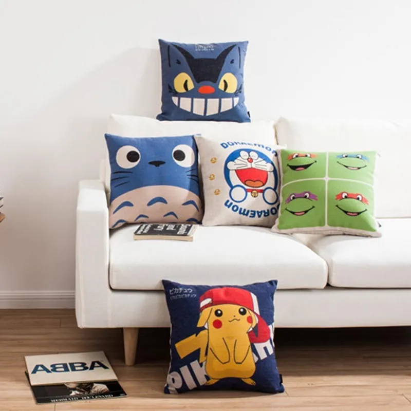 Hot Sale Pillows japanese Totoro cushion Cartoon Pokemon Almofadas Pikachu Linen Pillow Decorative Linen Cushion Cover 18inches
Hot Sale Pillows japanese Totoro cushion Cartoon Pokemon Almofadas Pikachu Linen Pillow Decorative Linen Cushion Cover 18inches