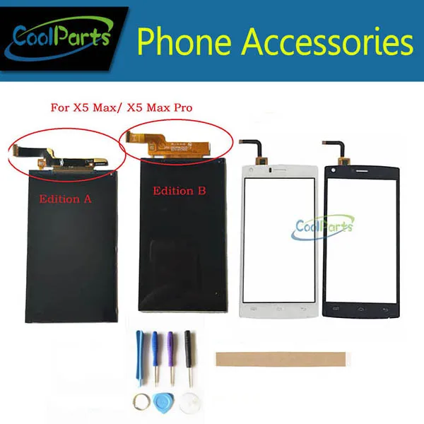 1PC/Lot High Quality For Doogee X5 Max Doogee X5 Max Pro LCD Display+Touch Screen Digitizer White Black Color With Tape&Tool
1PC/Lot High Quality For Doogee X5 Max Doogee X5 Max Pro LCD Display+Touch Screen Digitizer White Black Color With Tape&Tool