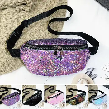 Women Reversible Mermaid Sequin Paillette Waist Packs Fanny Pack Belt Bum Bag Pouch Hip Purse Handbag
Women Reversible Mermaid Sequin Paillette Waist Packs Fanny Pack Belt Bum Bag Pouch Hip Purse Handbag