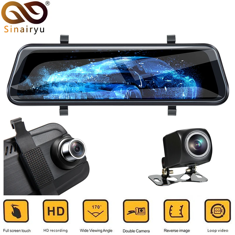 Sinairyu Car DVR 9.68" IPS Rear View Mirror Monitor Full HD 1080P Night Vision Dash Cam Camera Auto Driving Recorder G-sensor
Sinairyu Car DVR 9.68" IPS Rear View Mirror Monitor Full HD 1080P Night Vision Dash Cam Camera Auto Driving Recorder G-sensor