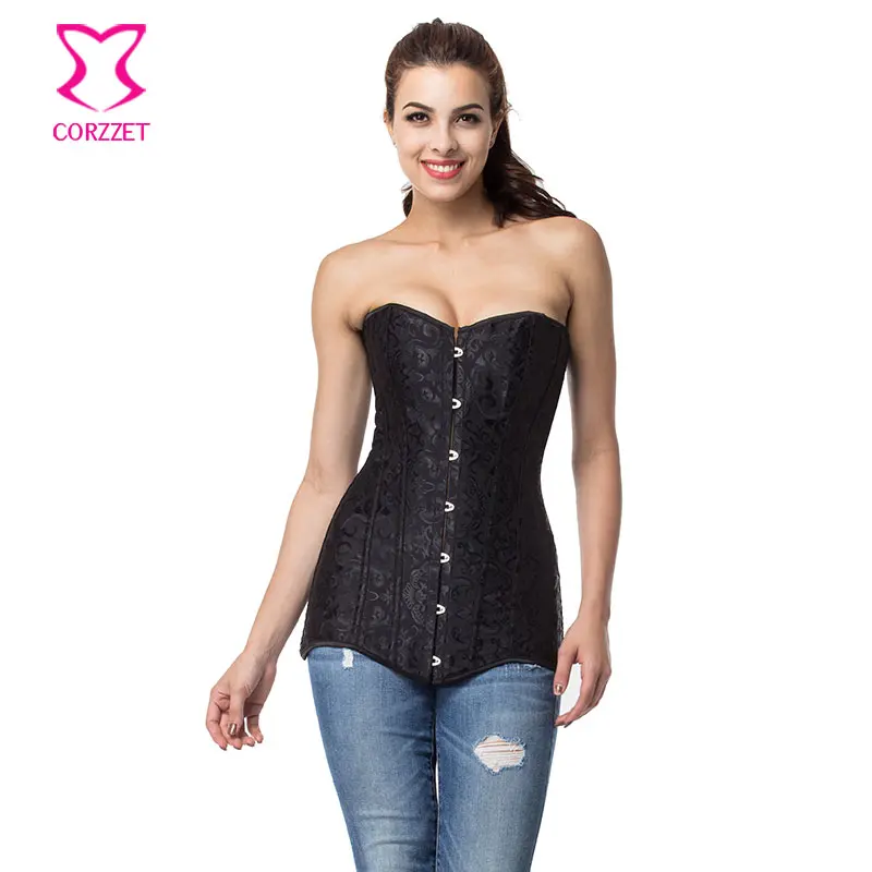 Black Steel Boned Waist Trainer Long Corset Sexy Women Espartilhos E Corpetes Emagrecimento Gothic Clothing Corsets and Bustiers
Black Steel Boned Waist Trainer Long Corset Sexy Women Espartilhos E Corpetes Emagrecimento Gothic Clothing Corsets and Bustiers