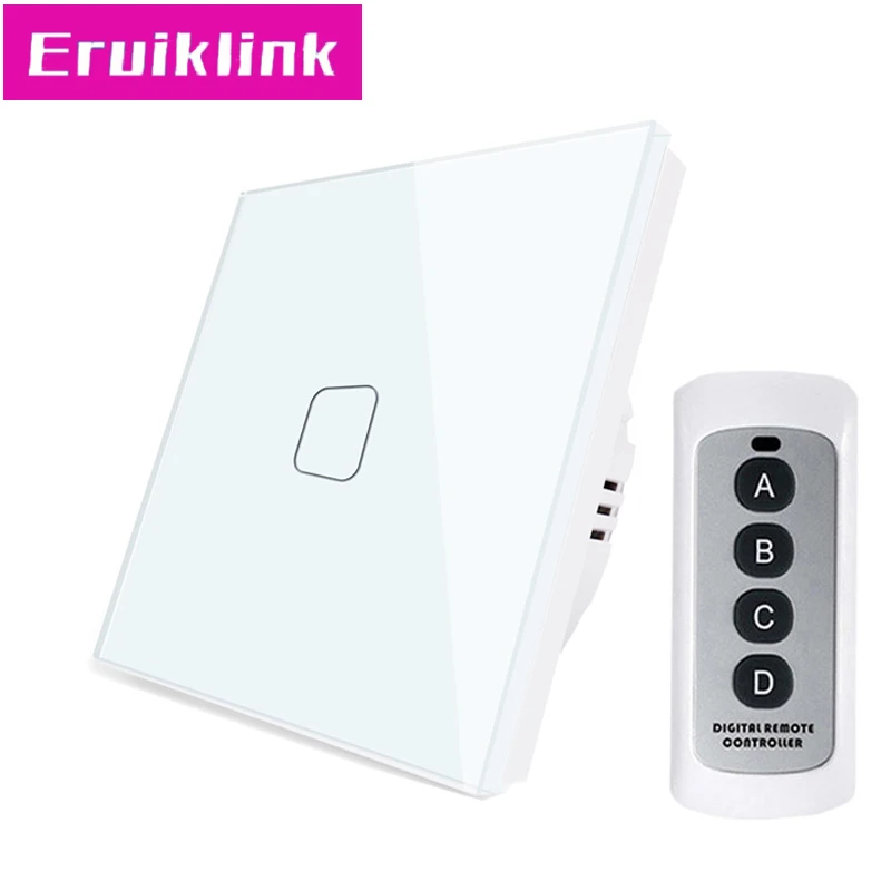 Eruiklink EU/UK Standard 1 Gang 1 Way Light Remote Control Switch,RF433 Smart Home 220V Touch Switch With LED Indicator
Eruiklink EU/UK Standard 1 Gang 1 Way Light Remote Control Switch,RF433 Smart Home 220V Touch Switch With LED Indicator