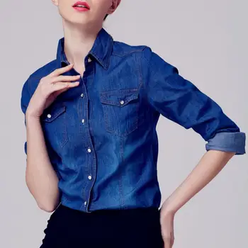 Plus Size 4XL! Fashion Women Clothes Blouse Long Sleeves Casual Denim Shirt Vintage Blue Jeans Shirt TOPS
Plus Size 4XL! Fashion Women Clothes Blouse Long Sleeves Casual Denim Shirt Vintage Blue Jeans Shirt TOPS