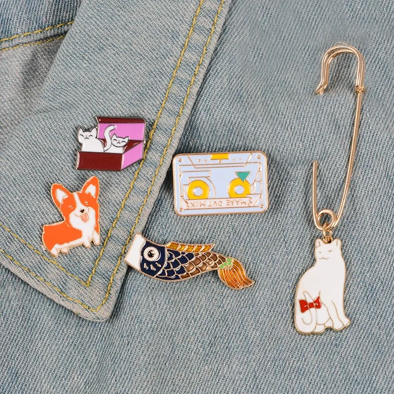 Pet Collection ! Super Cute Cat Dog Puppy Fish Sound Recorder Magnetic Type Safe Pin Badge Enamel Pin
Pet Collection ! Super Cute Cat Dog Puppy Fish Sound Recorder Magnetic Type Safe Pin Badge Enamel Pin